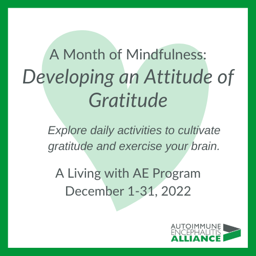Developing an Attitude of Gratitude ~ A Month of Mindfulness, December 2022